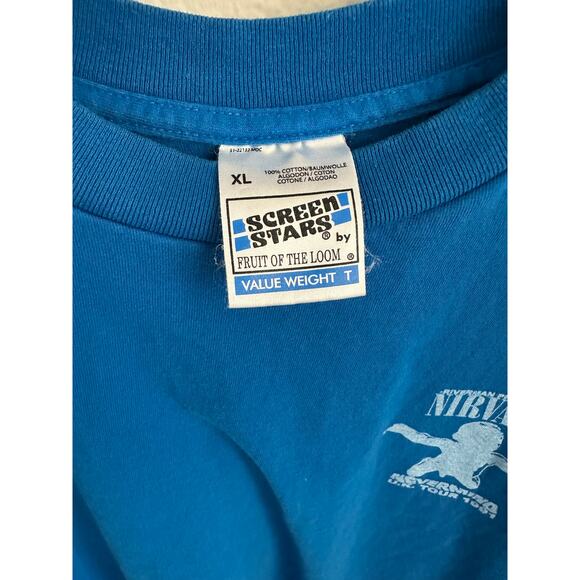 Nirvana Nevermind Long Sleeve UK Tour Vintage T-shirt Reprint Screen - Picture 5 of 5